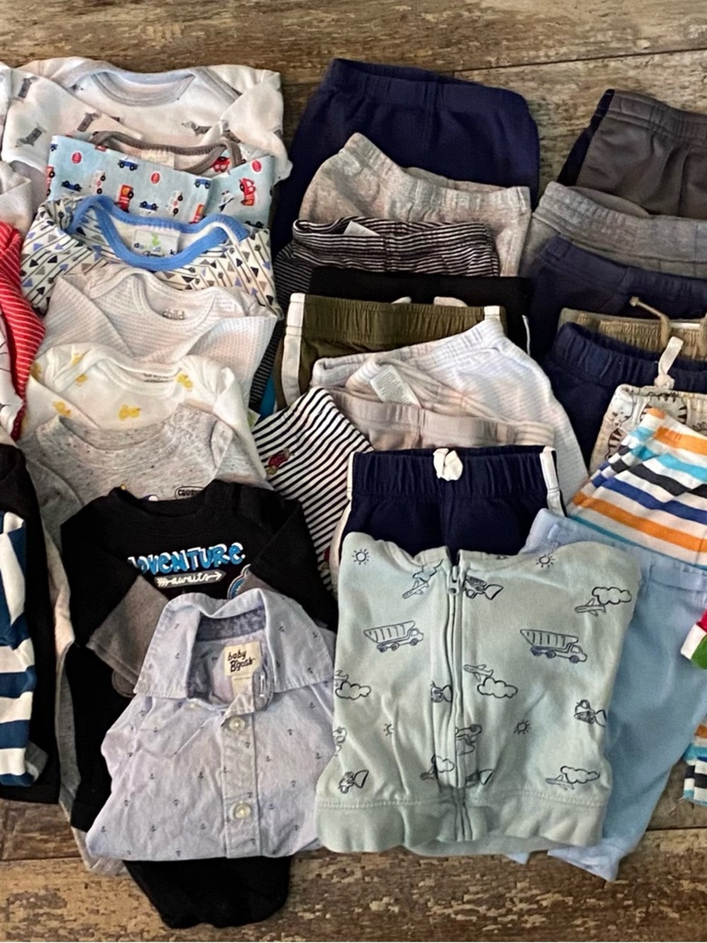 Baby Boy Clothes Lot 42 0-3 Months Bundle bodysuit shirts Pants Cute Set